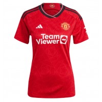 Camisa de Futebol Manchester United Jadon Sancho #25 Equipamento Principal Mulheres 2023-24 Manga Curta